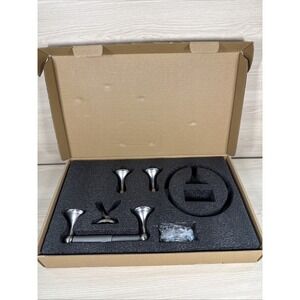 Brushed Nickel Bathroom Hardware Set - Adjustable Towel Bar, 3-Piece Wall Mount